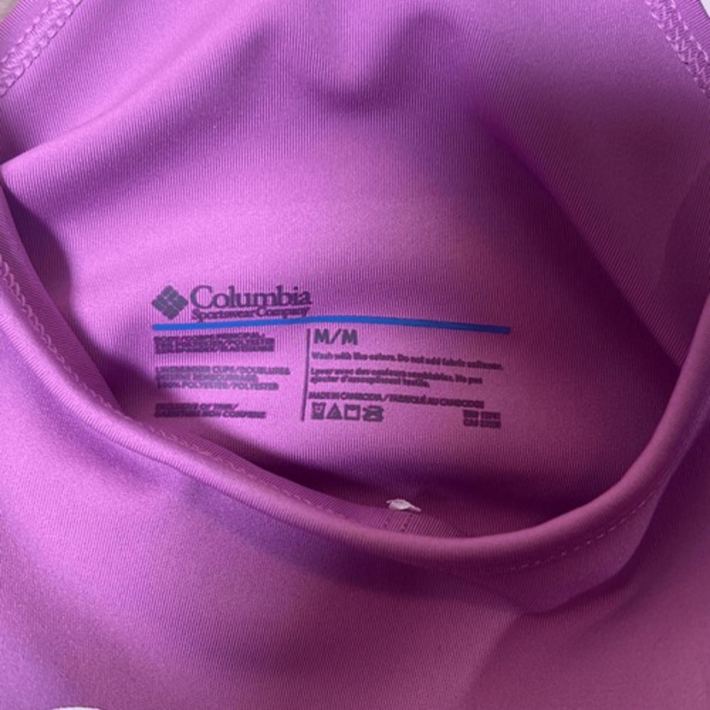 Columbia Women 1 Pack Classic Logo Racerback Omni Wick Bra Size M Sport Bra New - Picture 4 of 7
